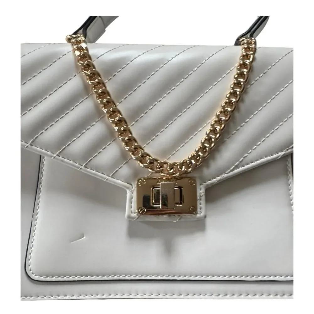 Aldo Matthan Convertible Satchel in white. - Picture 3 of 9